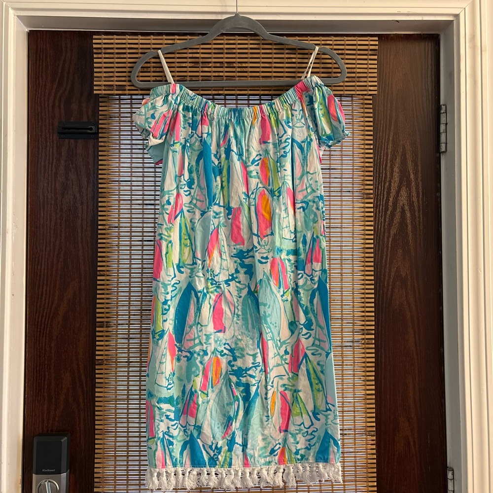 Lilly Pulitzer Marble Off-Shoulder Dress